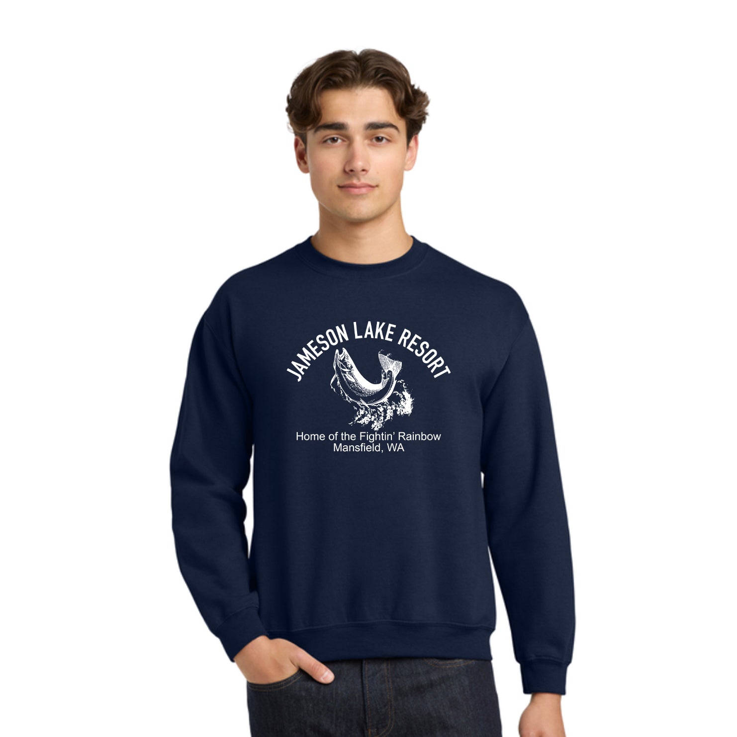 Adult Crew (Navy) 2XL 【即完】ANCELLM BRIDGE SWEAT SHIRT(LAKE)